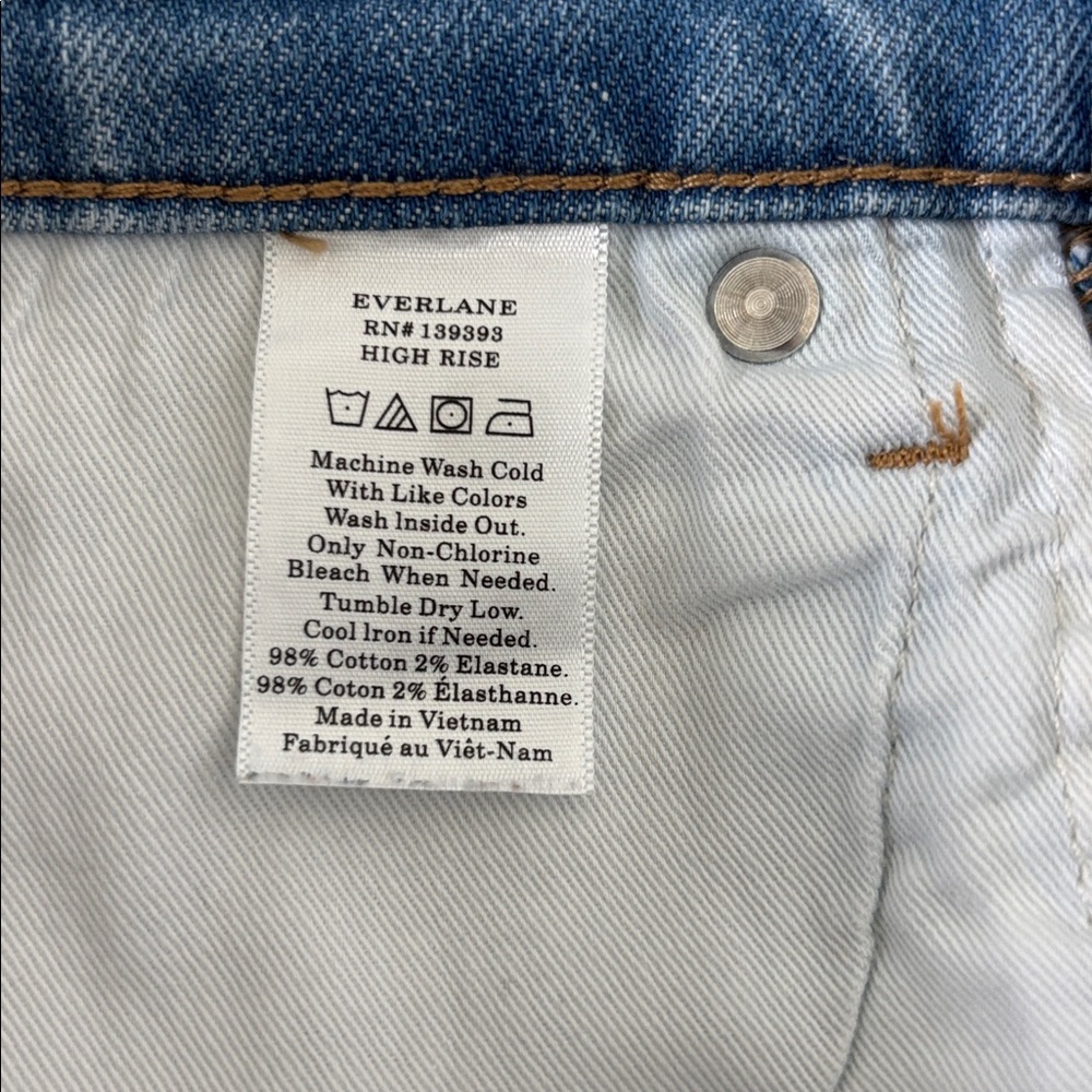 Everlane Women’s Bluewash Strech High Rise Ankle Jeans Size 28 - Picture 10 of 11